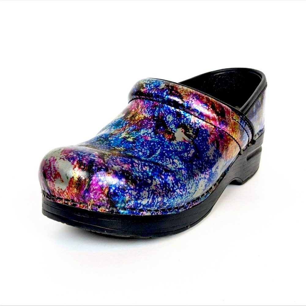 Dansko Professional Women’s Multicolored Metallic Wash Clogs
